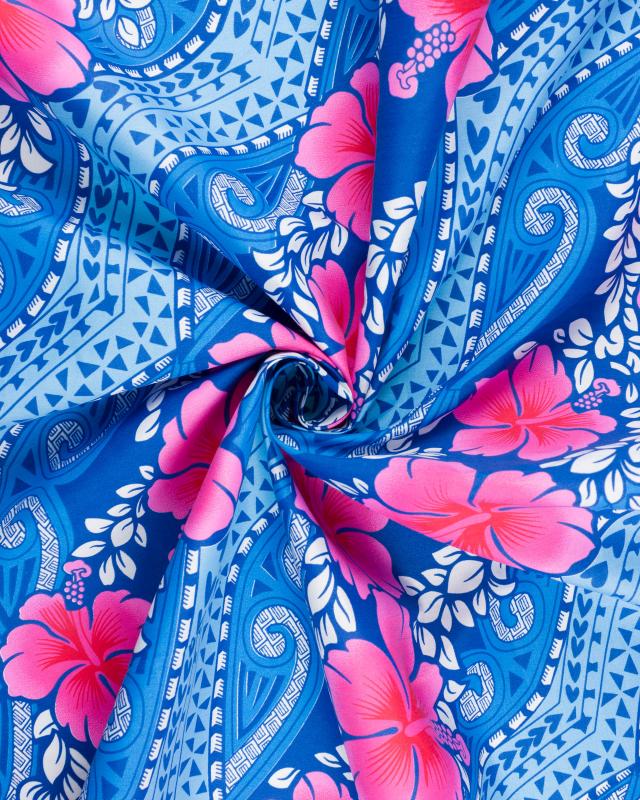 MIAMO Polynesian fabric Blue - Tissushop